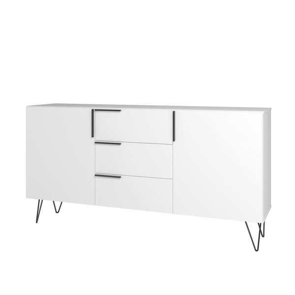 Manhattan Comfort Beekman 62.99 Sideboard with 4 Shelves in White 403AMC198